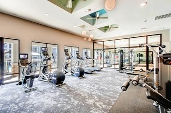 24Hr fitness center with yoga studio